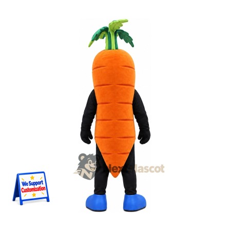 Carrot Mascot Costume - Blue Shoes for Food Festivals Carrot Mascot Costume - Blue Shoes for Food Festivals