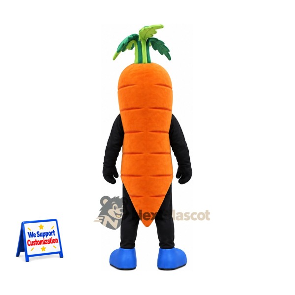 Carrot Mascot Costume - Blue Shoes for Food Festivals Carrot Mascot Costume - Blue Shoes for Food Festivals
