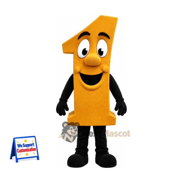 Number One Mascot Costume - Orange for Parades