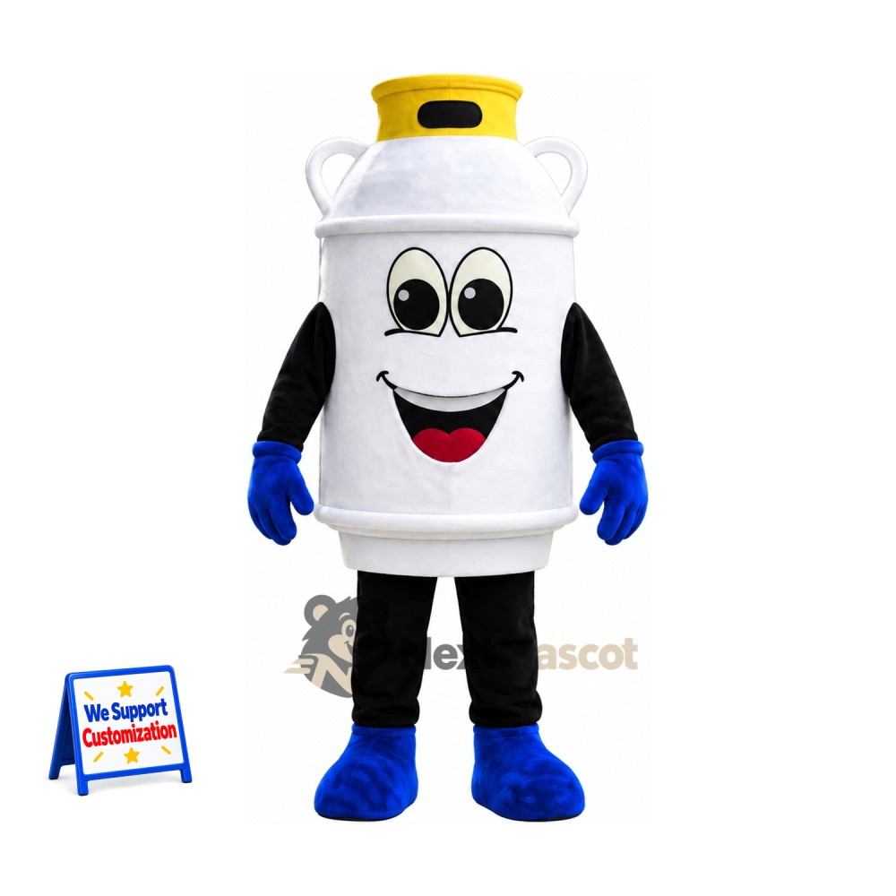 Gas Cylinder Mascot Costume Gas Cylinder Mascot Costume