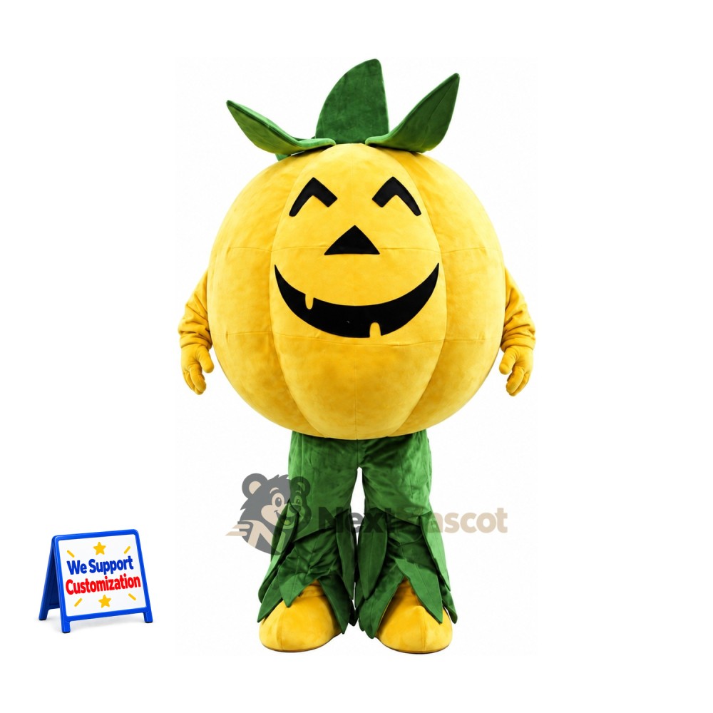 Jack O Lantern Mascot Costume - Green Leaf Pants for Community Events