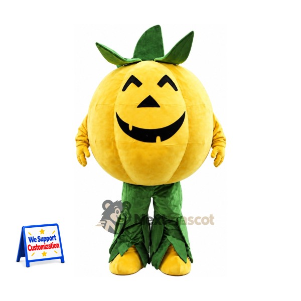 Jack O Lantern Mascot Costume - Green Leaf Pants for Community Events