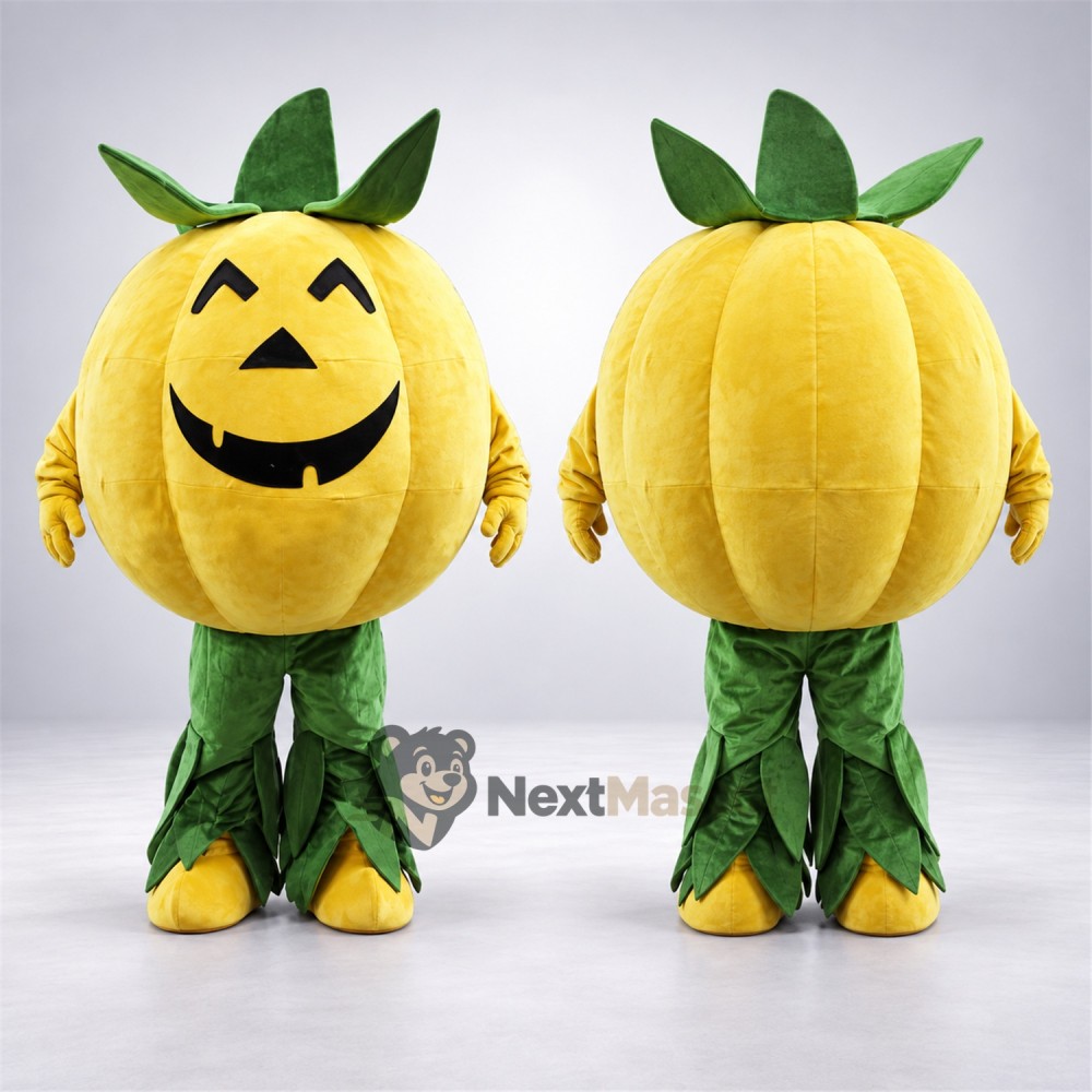 Jack O Lantern Mascot Costume - Green Leaf Pants for Community Events