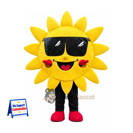 Sun Mascot Costume - Sunglasses for Stage Shows Sun Mascot Costume - Sunglasses for Stage Shows