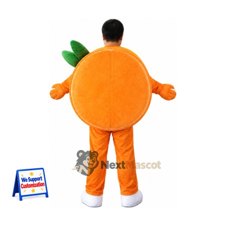 Orange Slice Mascot Costume - Open Face for Food Festivals Orange Slice Mascot Costume - Open Face for Food Festivals