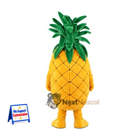 Pineapple Mascot Costume - Tall Green Leaves for Food Festivals Pineapple Mascot Costume - Tall Green Leaves for Food Festivals