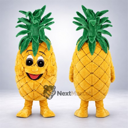 Pineapple Mascot Costume - Tall Green Leaves for Food Festivals Pineapple Mascot Costume - Tall Green Leaves for Food Festivals