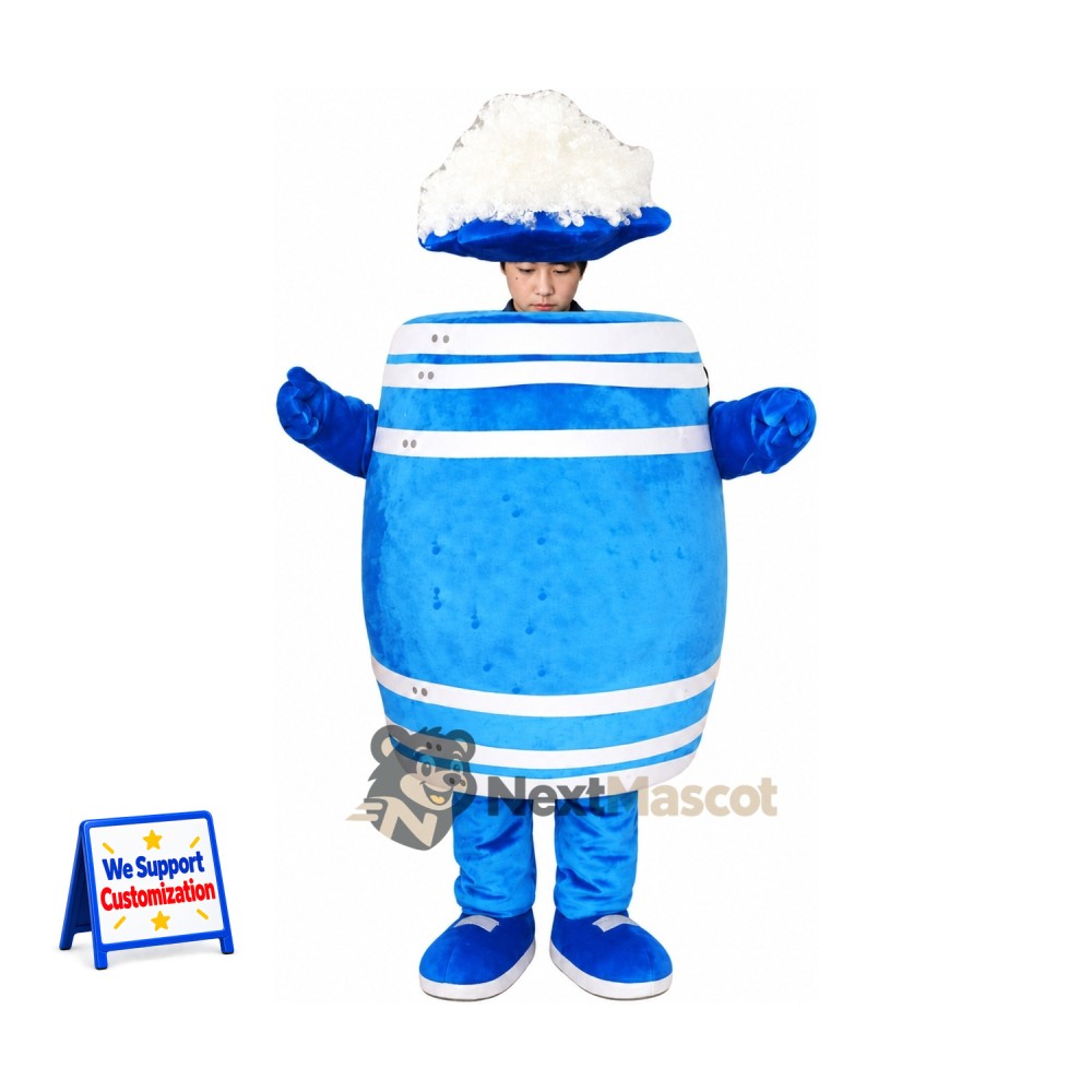 Beer Mug Mascot Costume - Blue
