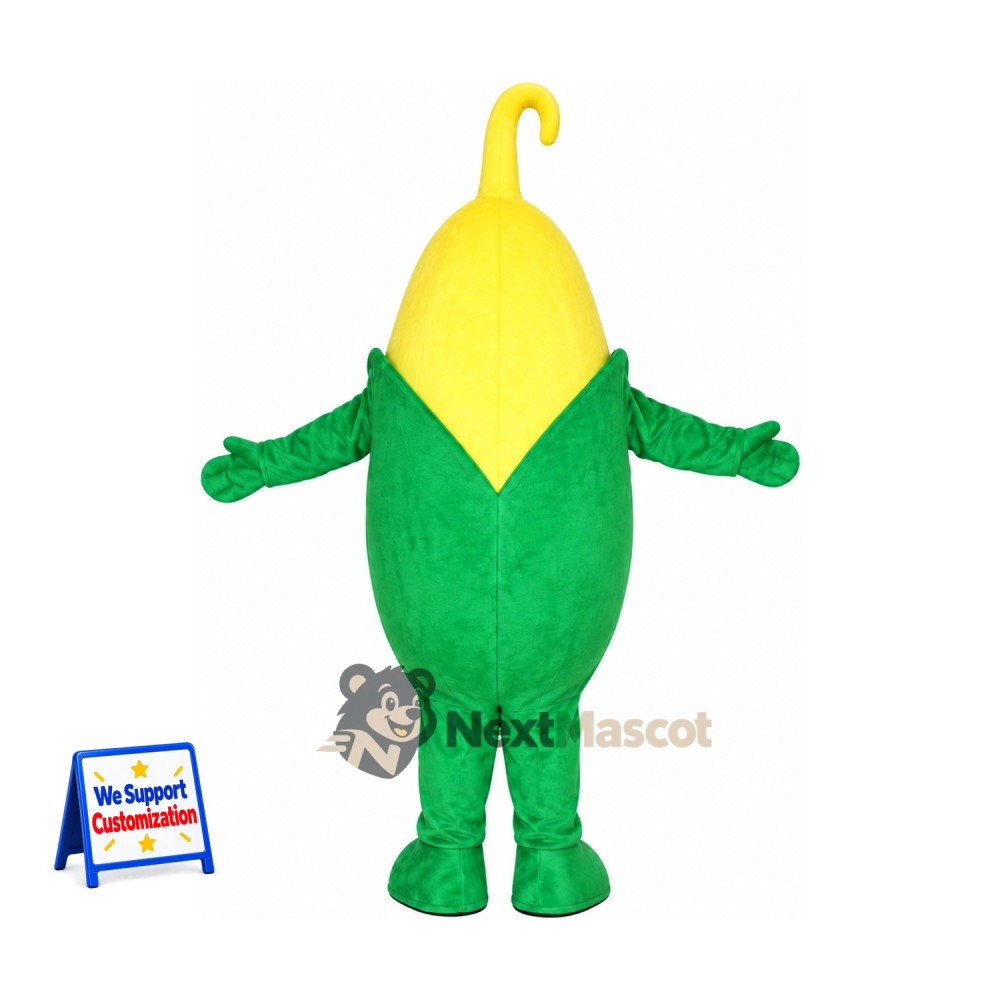 Corn Mascot Costume - Green Arms and Legs for Food Fairs Corn Mascot Costume - Green Arms and Legs for Food Fairs