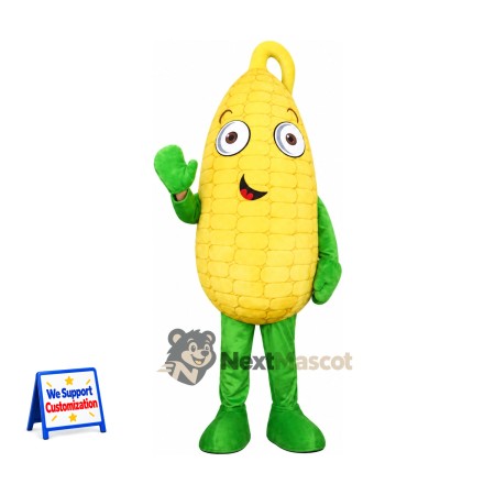 Corn Mascot Costume - Green Arms and Legs for Restaurant Events Corn Mascot Costume - Green Arms and Legs for Restaurant Events