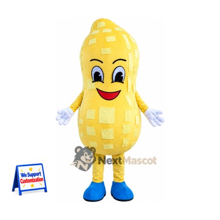 Peanut Mascot Costume - White Gloves and Blue Shoes Peanut Mascot Costume - White Gloves and Blue Shoes