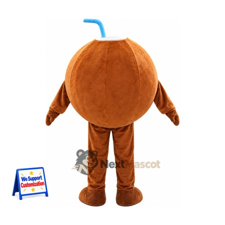 Coconut Drink Mascot Costume - Blue Straw Coconut Drink Mascot Costume - Blue Straw
