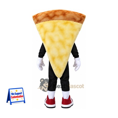 Pizza Slice Mascot Costume - Red Sneakers Pizza Slice Mascot Costume - Red Sneakers