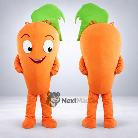 Carrot Mascot Costume - Large Green Leaves