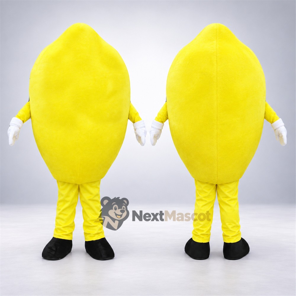 Lemon Mascot Costume - White Gloves and Black Shoes Lemon Mascot Costume - White Gloves and Black Shoes