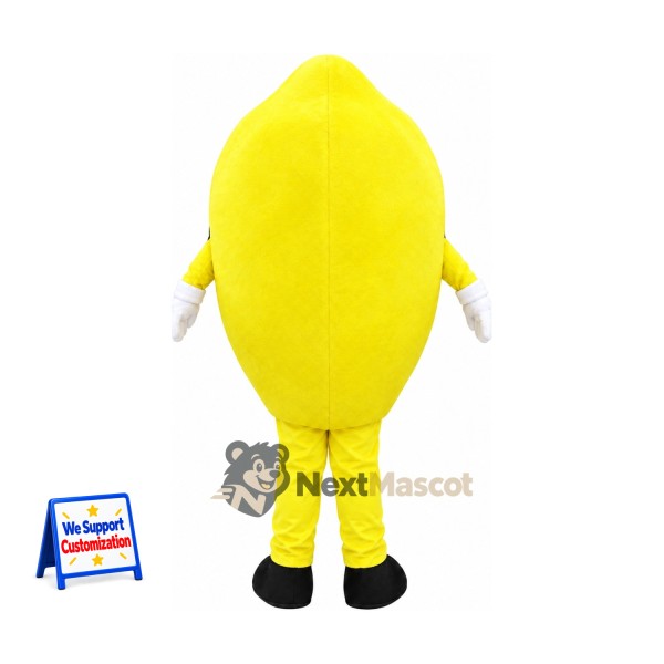 Lemon Mascot Costume - White Gloves and Black Shoes Lemon Mascot Costume - White Gloves and Black Shoes