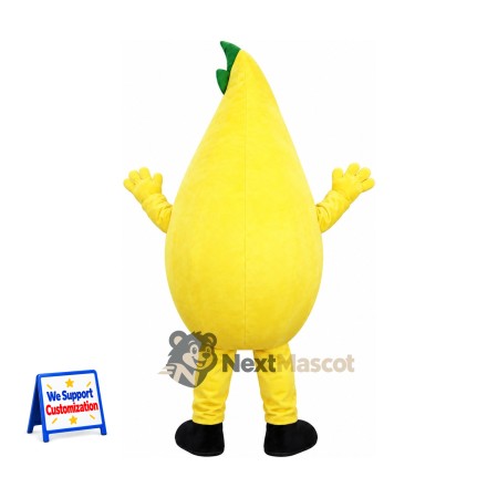 Pear Mascot Costume - Pink Smile and Black Shoes Pear Mascot Costume - Pink Smile and Black Shoes