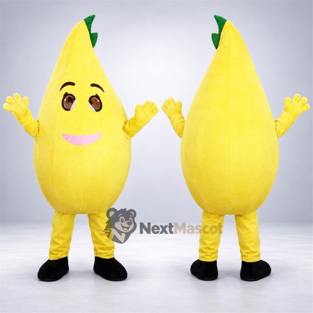 Pear Mascot Costume - Pink Smile and Black Shoes Pear Mascot Costume - Pink Smile and Black Shoes