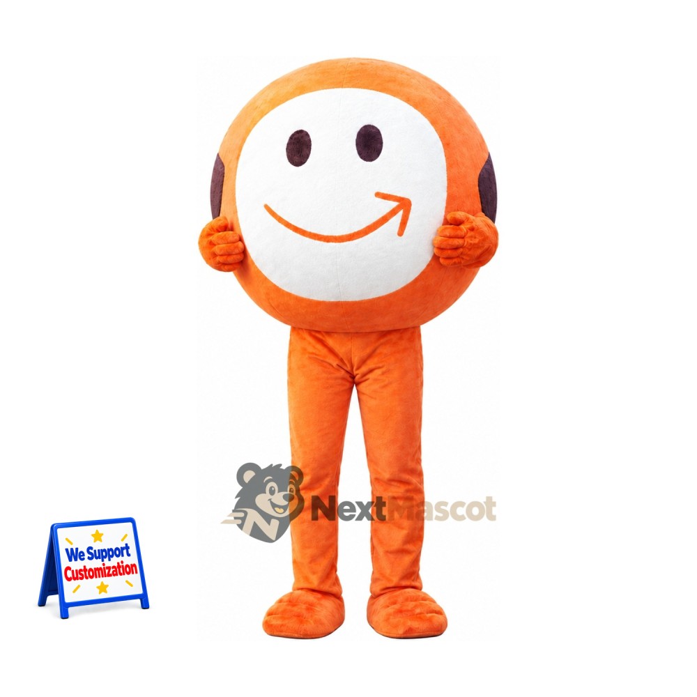 Smiley Face Mascot Costume - Orange Smiley Face Mascot Costume - Orange