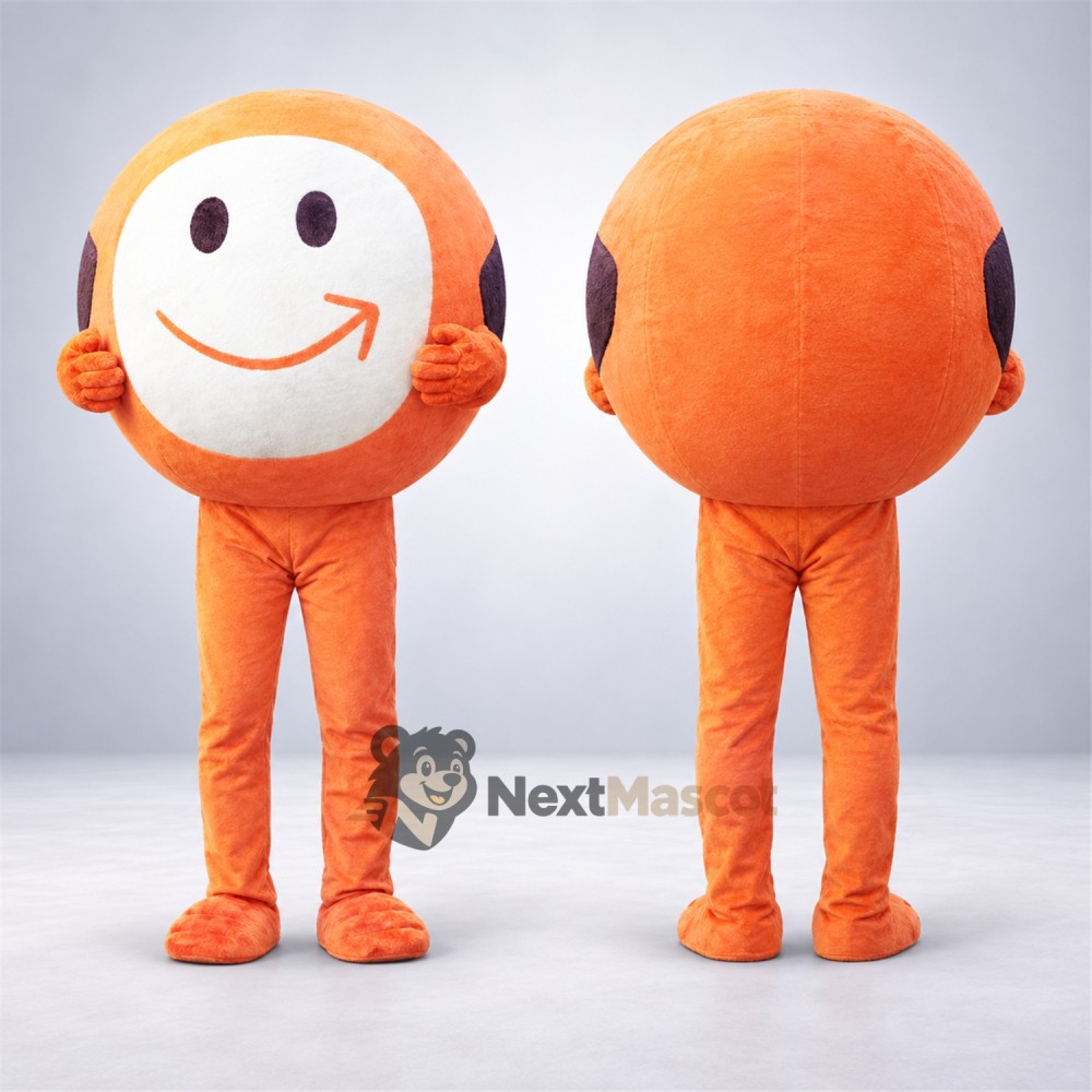 Smiley Face Mascot Costume - Orange Smiley Face Mascot Costume - Orange