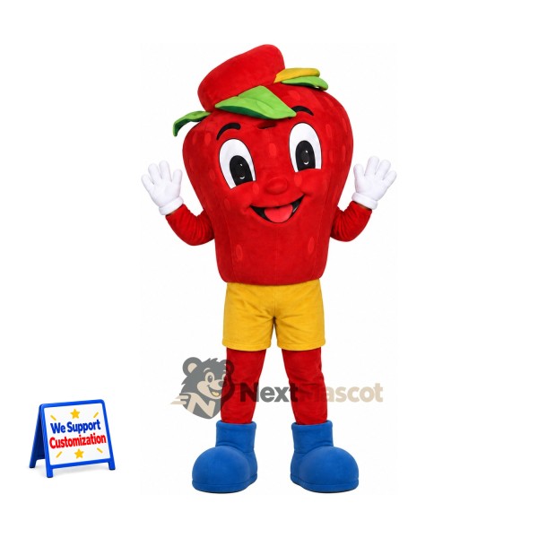 Apple Mascot Costume - Red, Red Cap