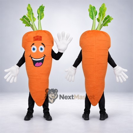 Carrot Mascot Costume - White Gloves and Black Legs