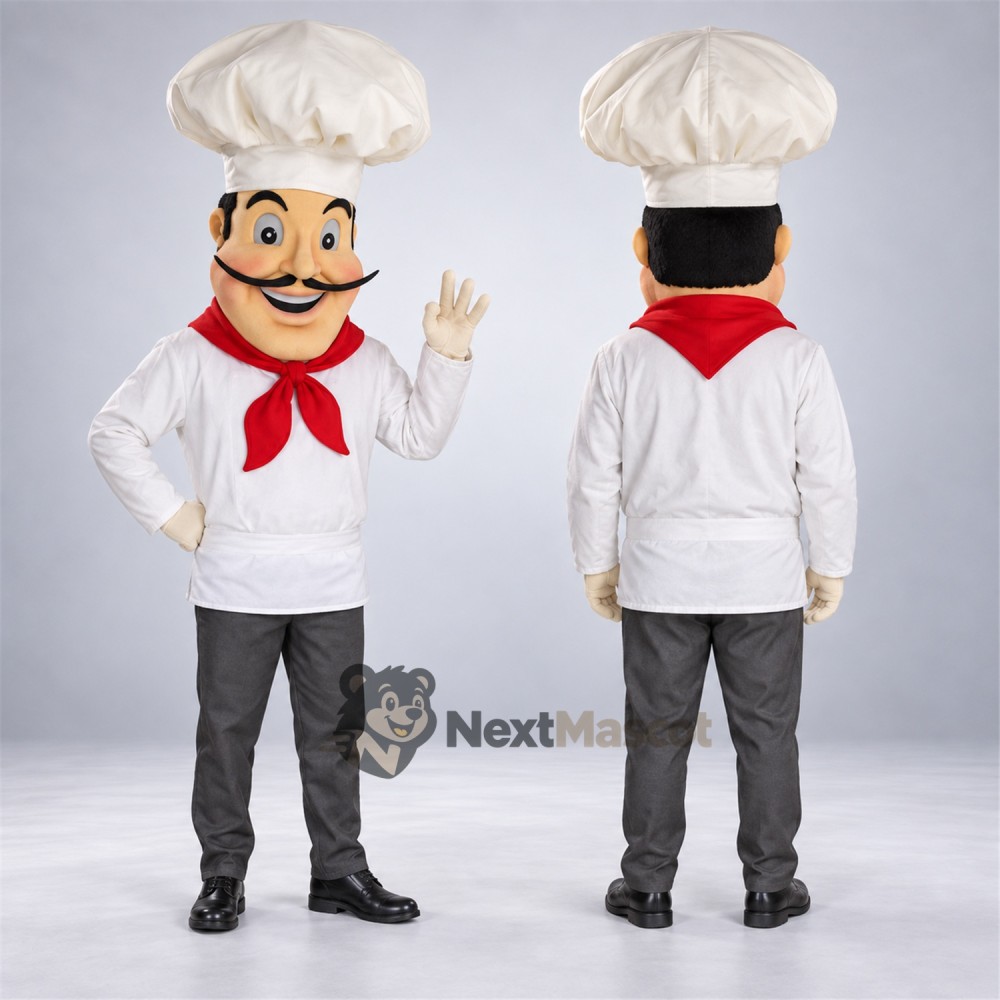 Chef Mascot Costume - Glasses Chef Mascot Costume - Glasses