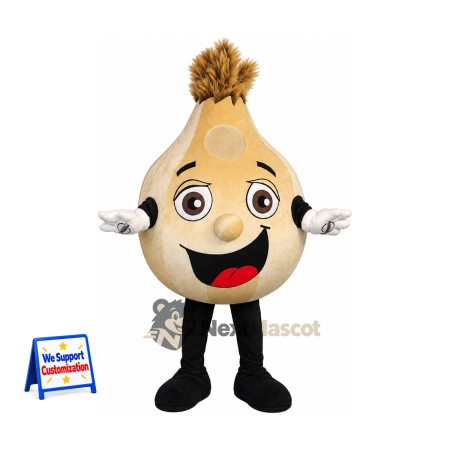 Onion Mascot Costume - Black Legs and White Gloves Onion Mascot Costume - Black Legs and White Gloves