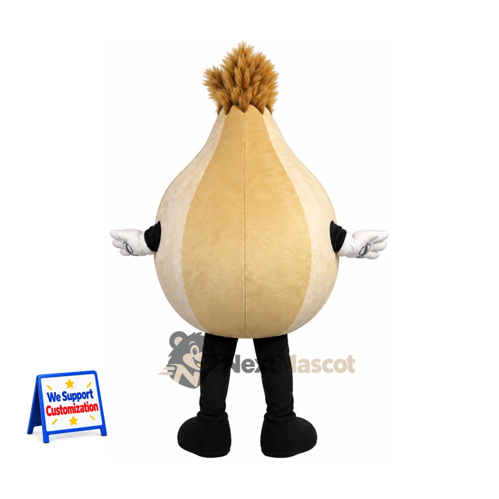 Onion Mascot Costume - Black Legs and White Gloves Onion Mascot Costume - Black Legs and White Gloves