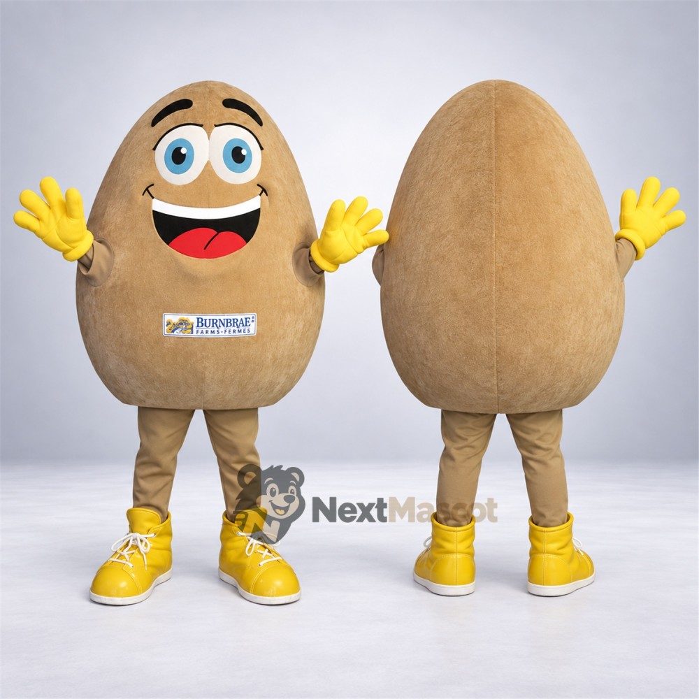 Potato Mascot Costume - Yellow Gloves and Boots Potato Mascot Costume - Yellow Gloves and Boots