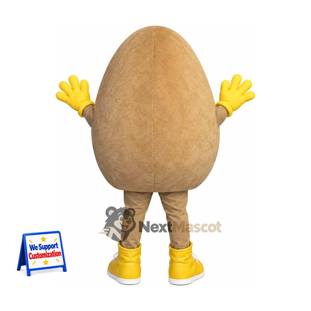Potato Mascot Costume - Yellow Gloves and Boots Potato Mascot Costume - Yellow Gloves and Boots