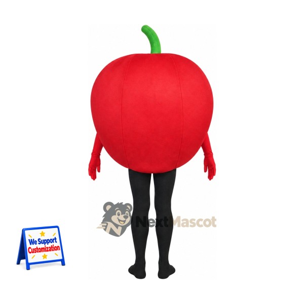 Apple Mascot Costume - Red, Open Face