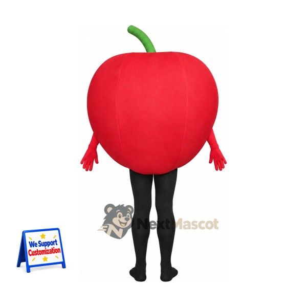 Apple Mascot Costume - Red, Open Face for Food Festivals Apple Mascot Costume - Red, Open Face for Food Festivals