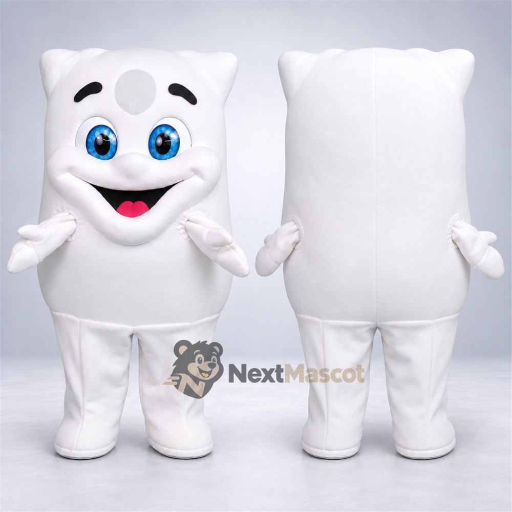 Pillow Mascot Costume - White for Community Events Pillow Mascot Costume - White for Community Events