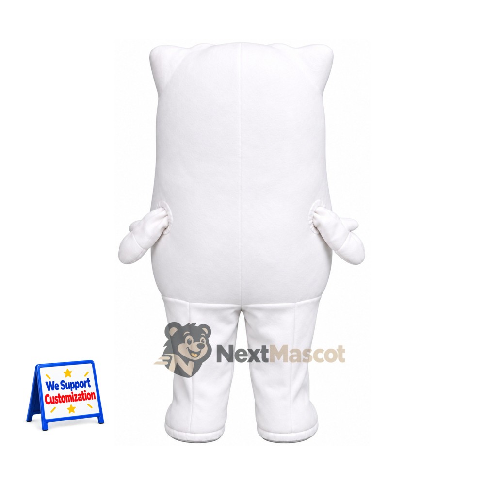 Pillow Mascot Costume - White for Community Events Pillow Mascot Costume - White for Community Events