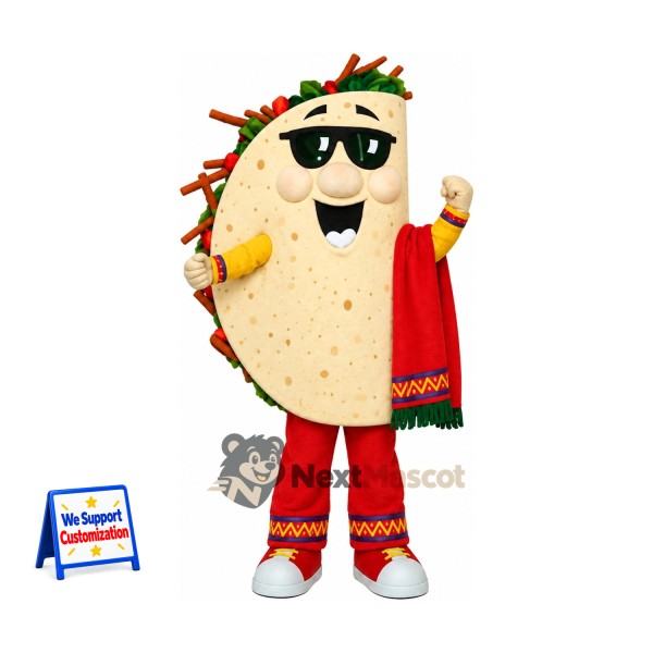 Taco Mascot Costume - Sunglasses for Food Festivals