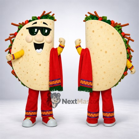 Taco Mascot Costume - Sunglasses for Food Festivals Taco Mascot Costume - Sunglasses for Food Festivals
