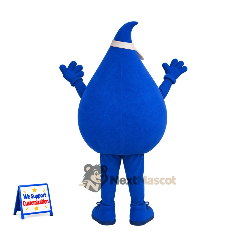 Water Drop Mascot Costume - Blue, Hat Water Drop Mascot Costume - Blue, Hat
