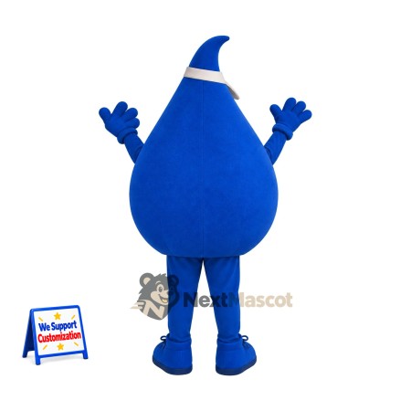 Water Drop Mascot Costume - Blue, Hat Water Drop Mascot Costume - Blue, Hat