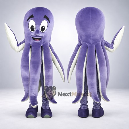 Octopus Mascot Costume - Purple, White Tentacle Tips Octopus Mascot Costume - Purple, White Tentacle Tips