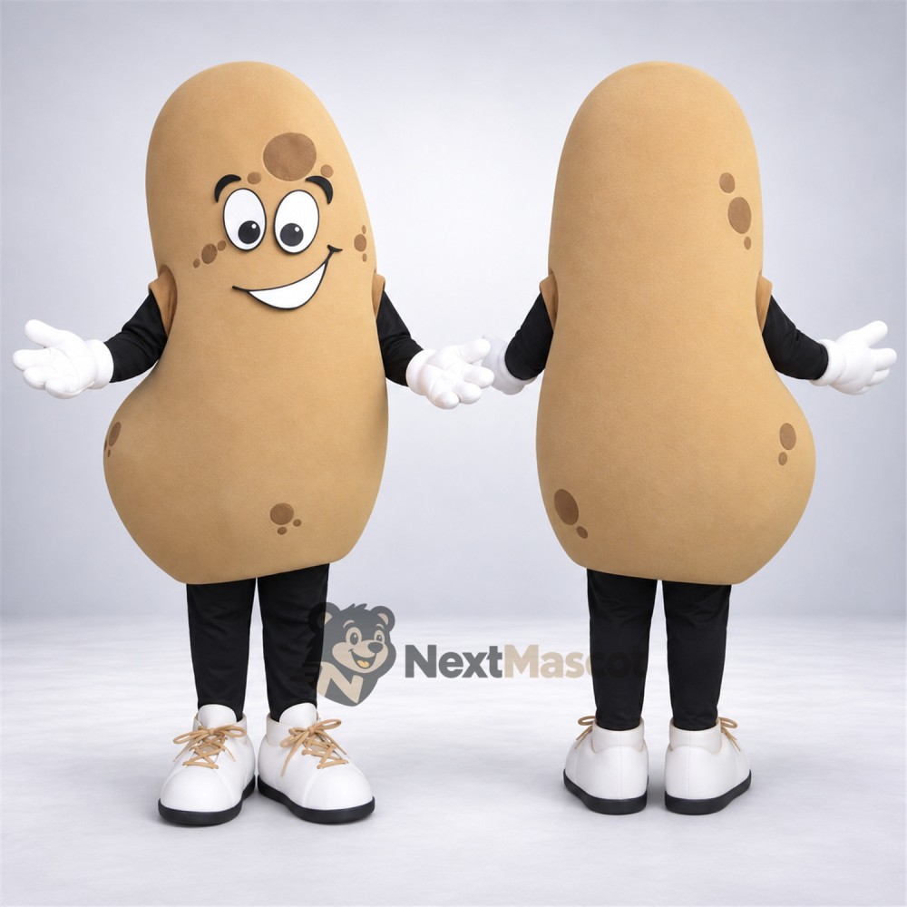 Peanut Mascot Costume - White Gloves and Sneakers Peanut Mascot Costume - White Gloves and Sneakers