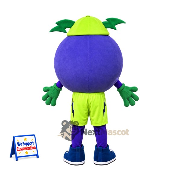 Blueberry Mascot Costume - Green Cap