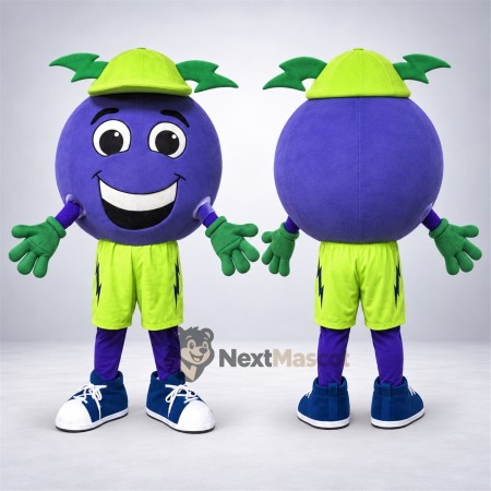 Blueberry Mascot Costume - Green Cap Blueberry Mascot Costume - Green Cap