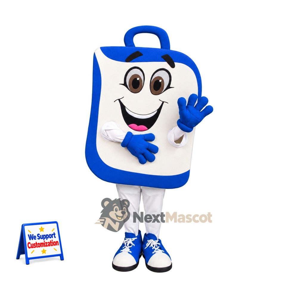 Bottle Mascot Costume - White and Blue Bottle Mascot Costume - White and Blue