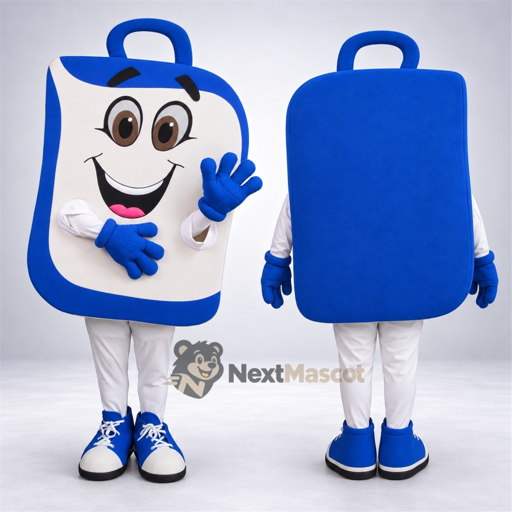 Bottle Mascot Costume - White and Blue Bottle Mascot Costume - White and Blue