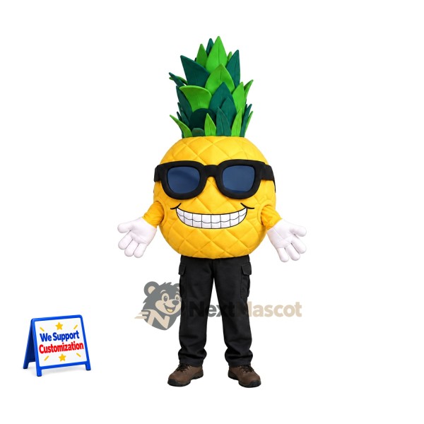 Pineapple Mascot Costume - Sunglasses for Restaurant Events