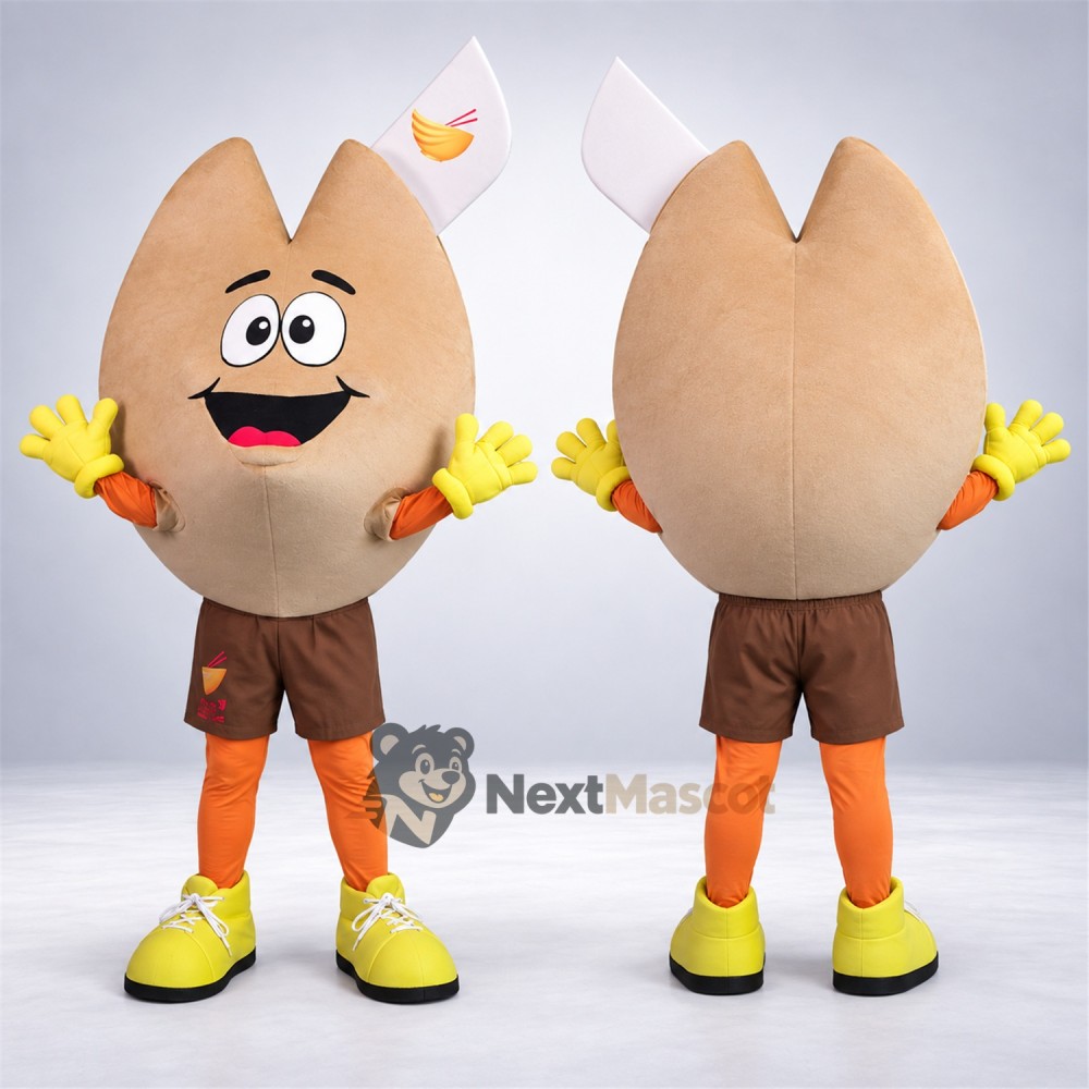 Fortune Cookie Mascot Costume Fortune Cookie Mascot Costume