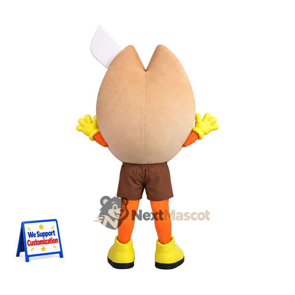 Fortune Cookie Mascot Costume Fortune Cookie Mascot Costume