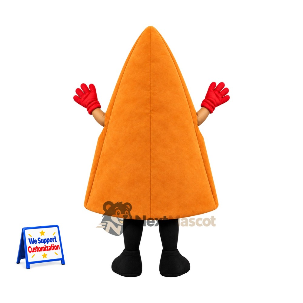 Pizza Slice Mascot Costume - Red Gloves and Black Legs Pizza Slice Mascot Costume - Red Gloves and Black Legs