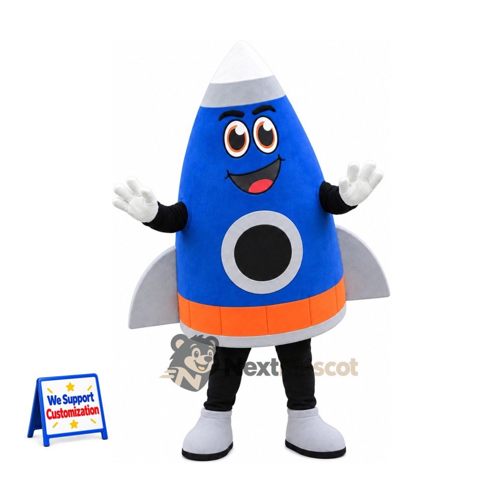 Rocket Mascot Costume - Blue